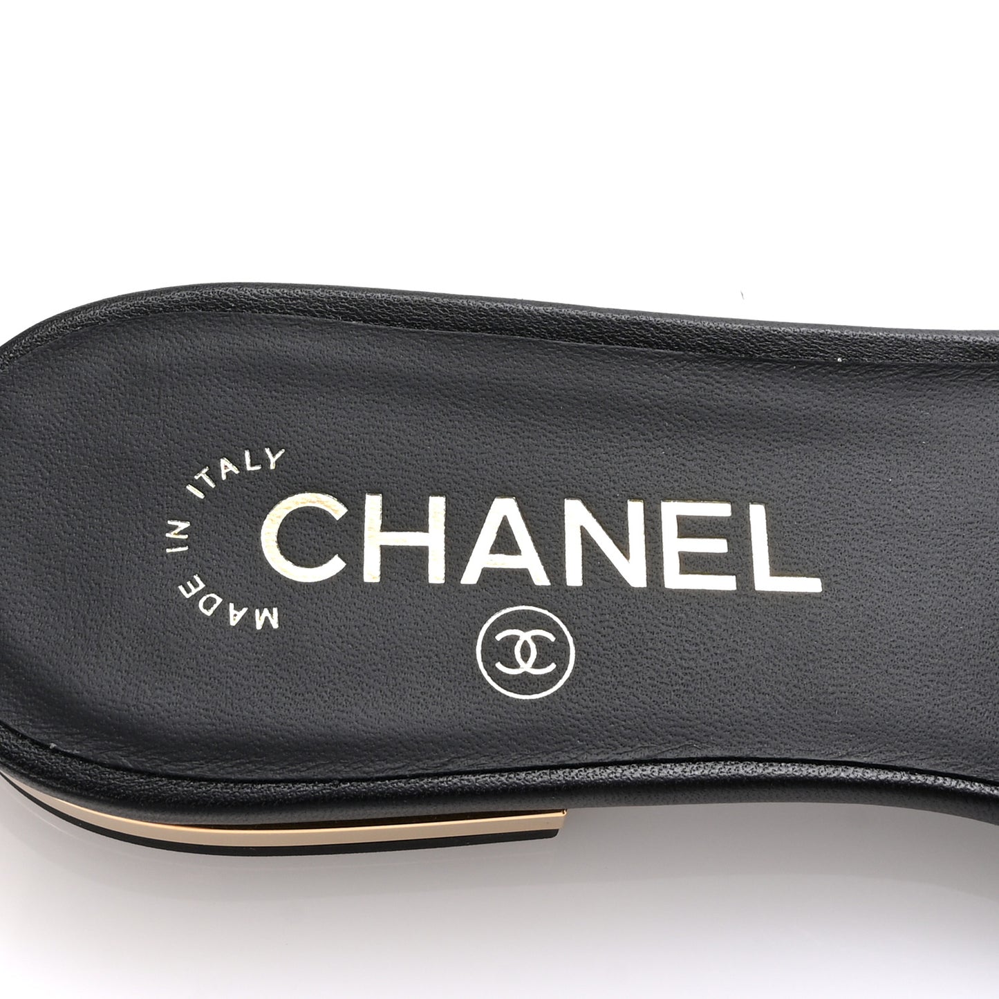 Lambskin Grosgrain CC Bow Mules 37 Black