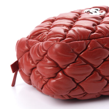 Chanel Lambskin Bubble Quilt Camera Case Red 6 of 10