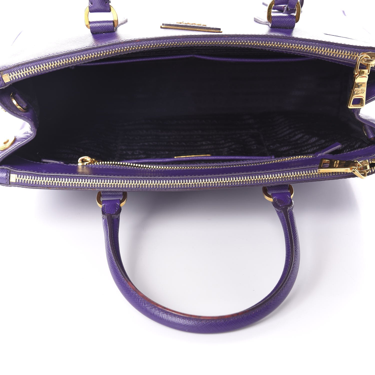 Prada Saffiano Medium Galleria Double Zip Tote Viola 5 of 11