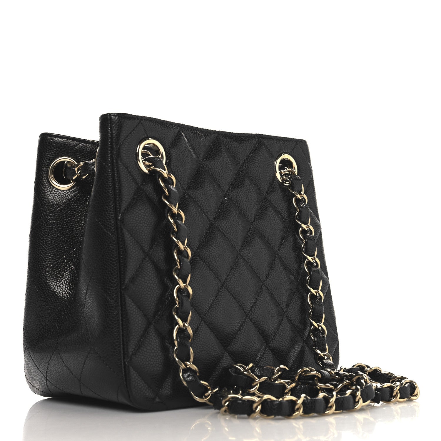 Chanel Caviar Quilted Mini Bucket Bag Black 3 of 10