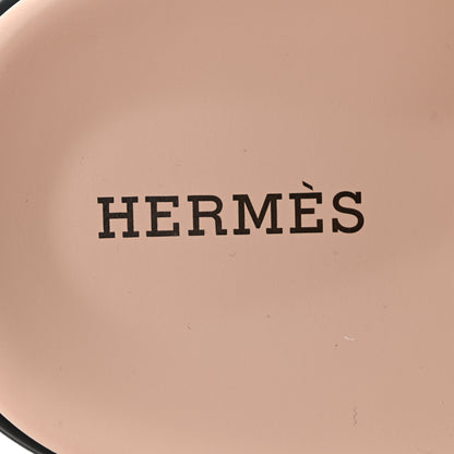 Hermes Suede Goatskin Womens Chypre Sandals 38  Rose Porcelaine 8 of 10