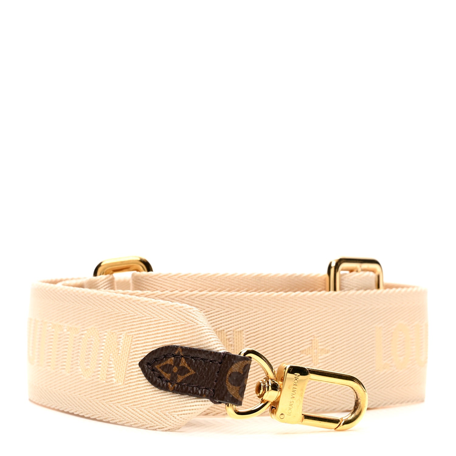 Louis Vuitton Jacquard Monogram Adjustable Shoulder Strap New Creme 1 of 3