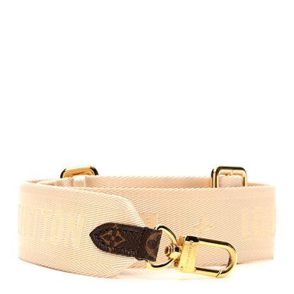 Louis Vuitton Jacquard Monogram Adjustable Shoulder Strap New Creme 1 of 3