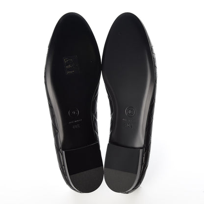 Chanel Aged Calfskin Quilted Cap Toe Ballerina Flats 40.5 Black 5 of 8