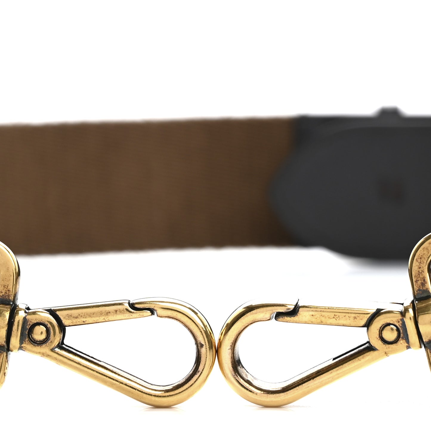 Ribbon Vitello Century FF 1974 Flat Studded Strap You Fango Marrone Ebano