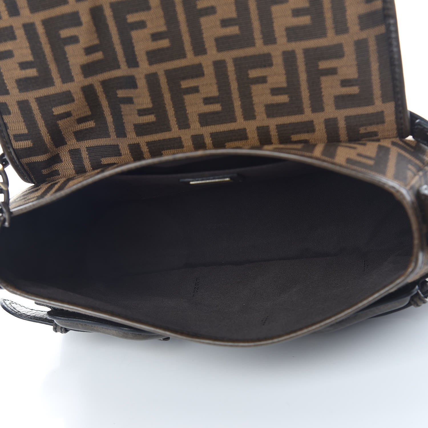 Fendi Zucca B Bis Flap Bag Tobacco Castagna 5 of 10