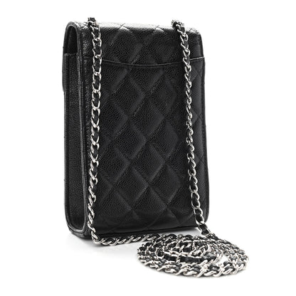 Chanel Caviar Quilted Classic Phone Holder Black 3 of 12