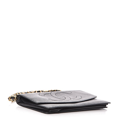 Chanel Caviar Timeless CC Wallet On Chain WOC Black 4 of 18