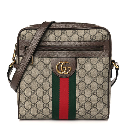 Gucci GG Supreme Monogram Web Small Ophidia Messenger Bag Brown 1 of 9