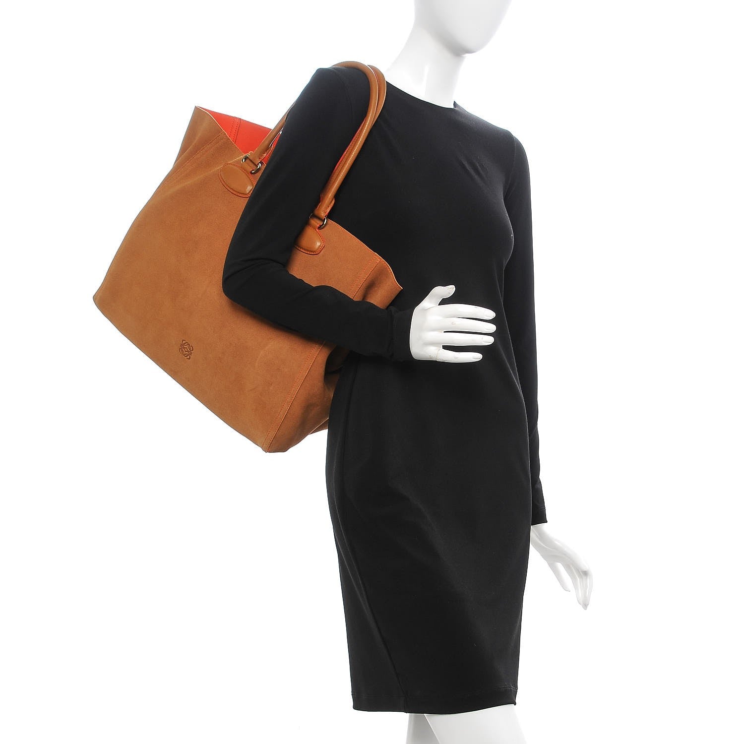 Loewe Suede Lined Tote Tan 2 of 17