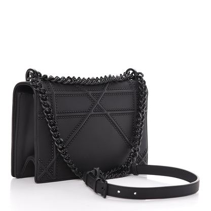 Christian Dior Ultra Matte Calfskin Studded Medium Diorama Flap Bag Black 3 of 10