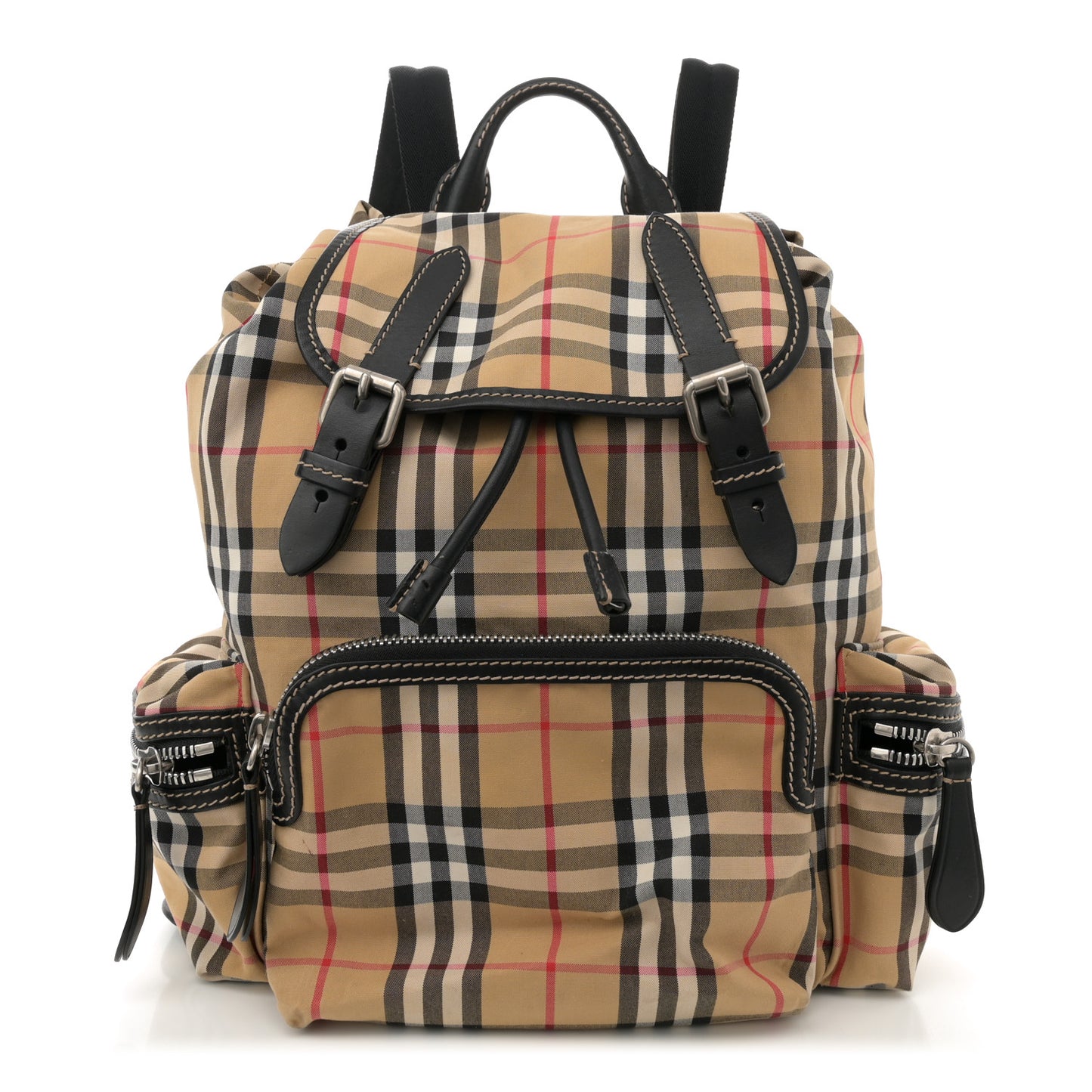 Nylon Vintage Check Medium Rucksack Backpack Antique Yellow