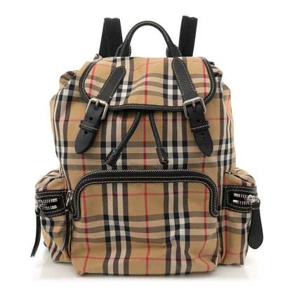 Burberry Nylon Vintage Check Medium Rucksack Backpack Antique Yellow 1 of 10