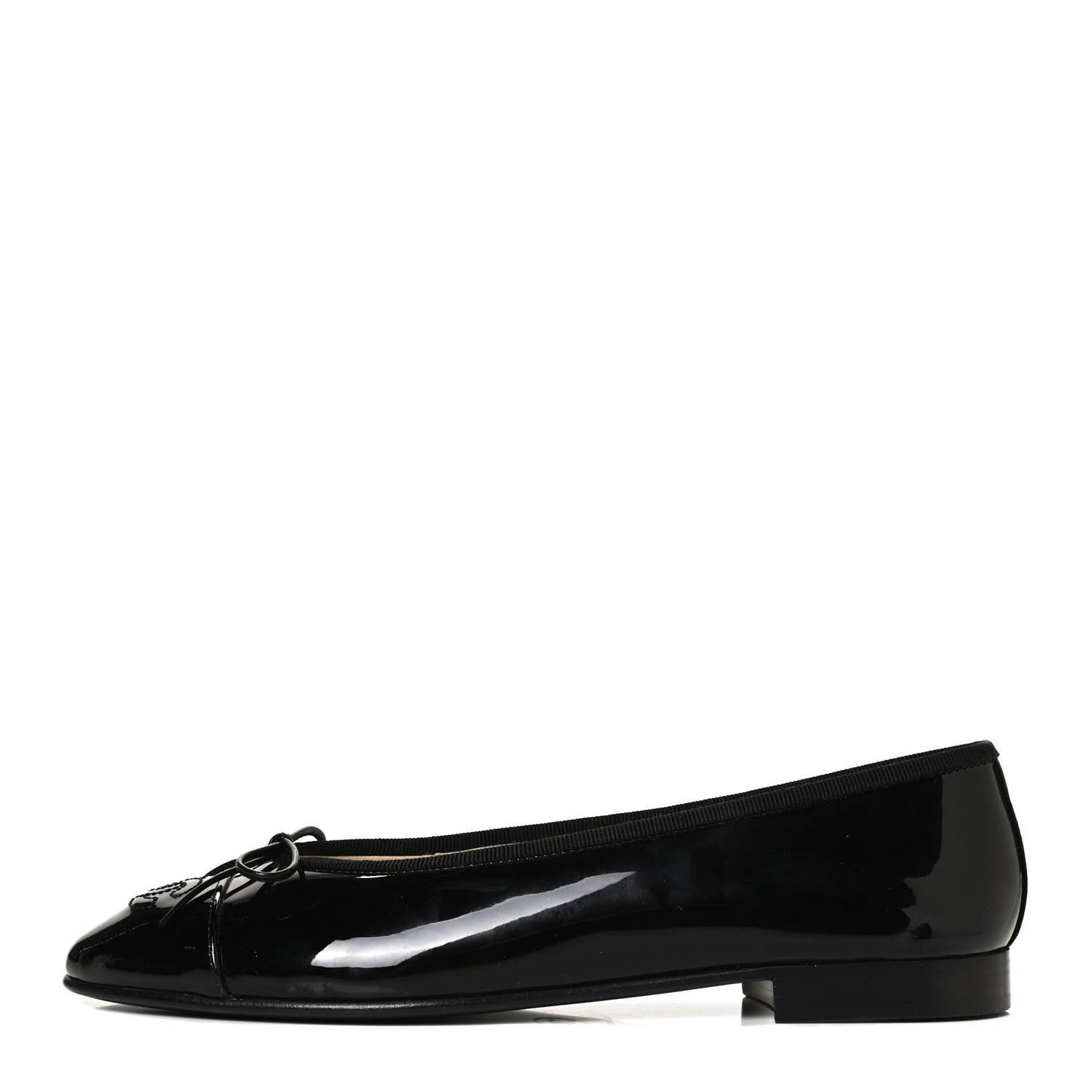 Patent CC Cap Toe Ballerina Flats 37 Black