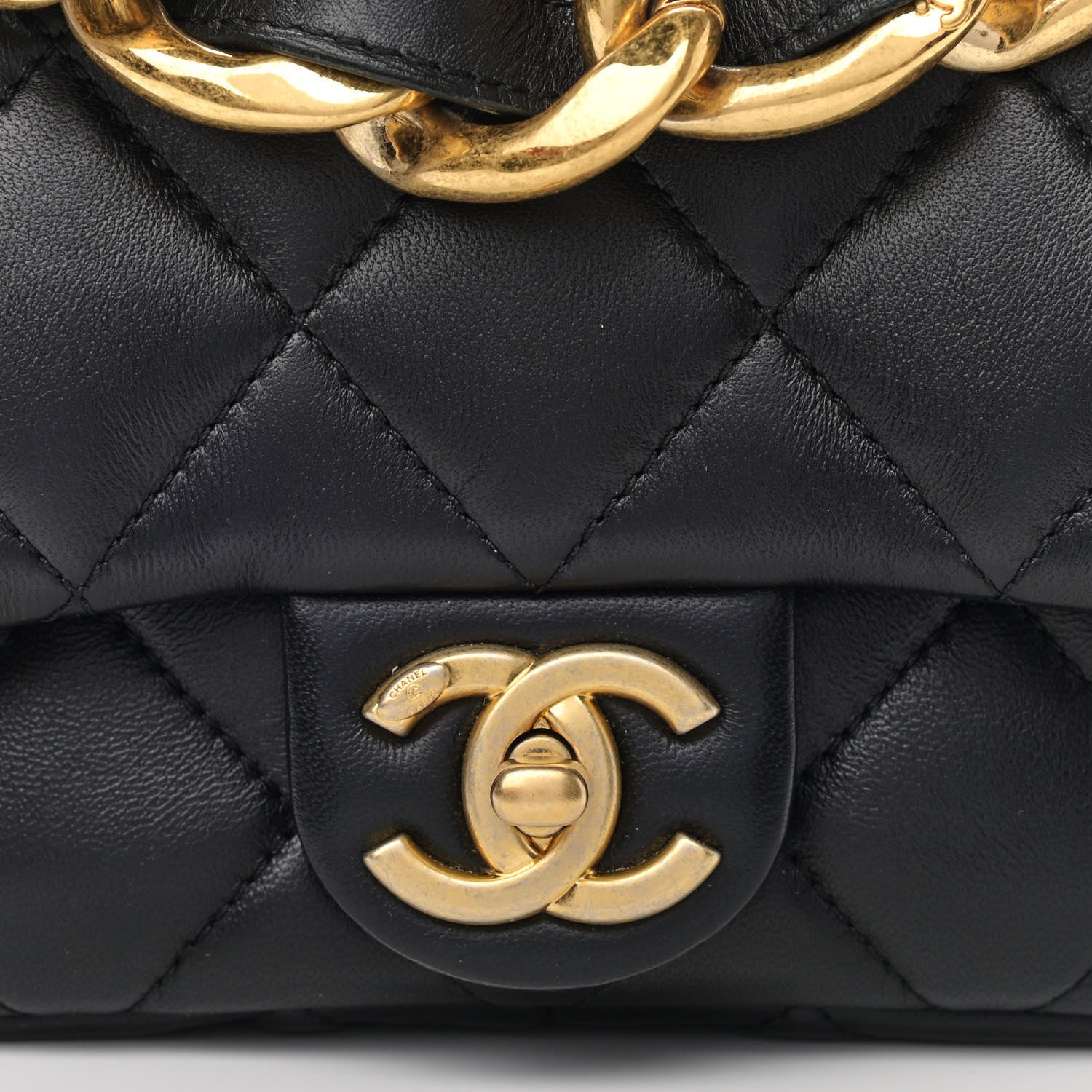 Chanel Lambskin Quilted Mini Funky Town Flap Black 8 of 11