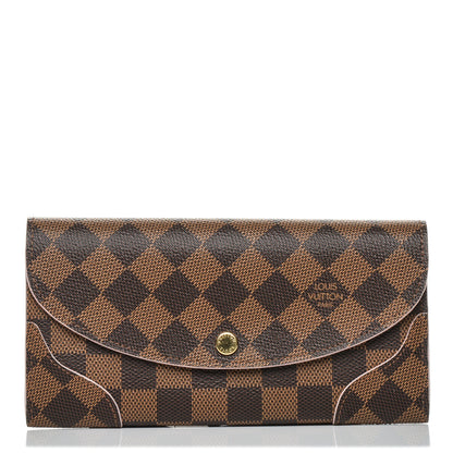 Louis Vuitton Damier Ebene Caissa Wallet Rose Ballerine 1 of 7