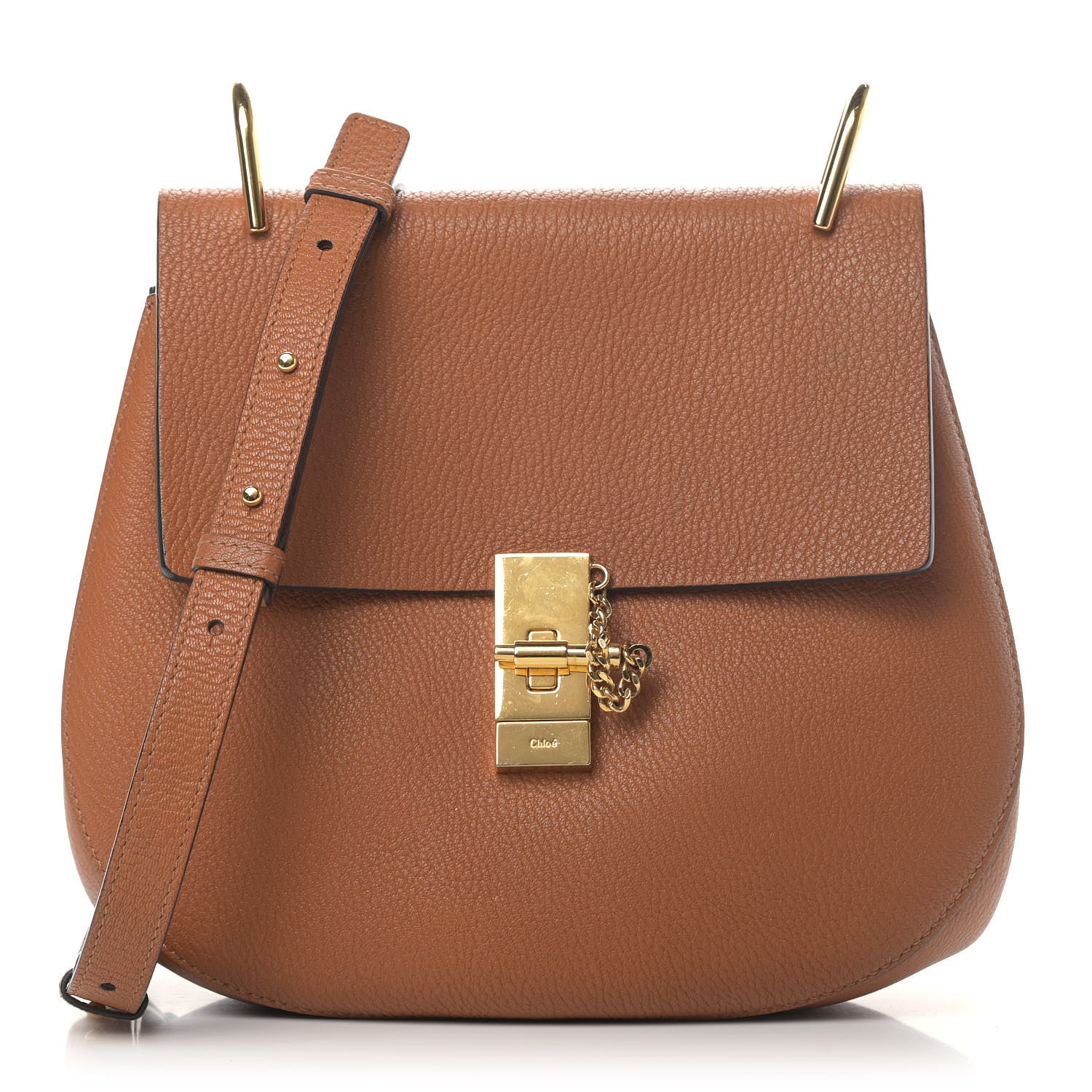 Chloe Grained Lambskin Drew Shoulder Bag Caramel 1 of 5