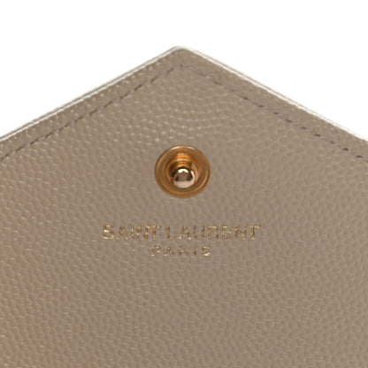 Saint Laurent Grain De Poudre Matelasse Chevron Monogram Chain Wallet Nude Powder 9 of 10