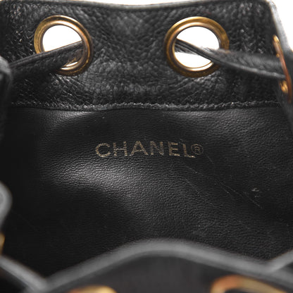 Chanel Caviar CC Drawstring Shoulder Bag Black 6 of 10