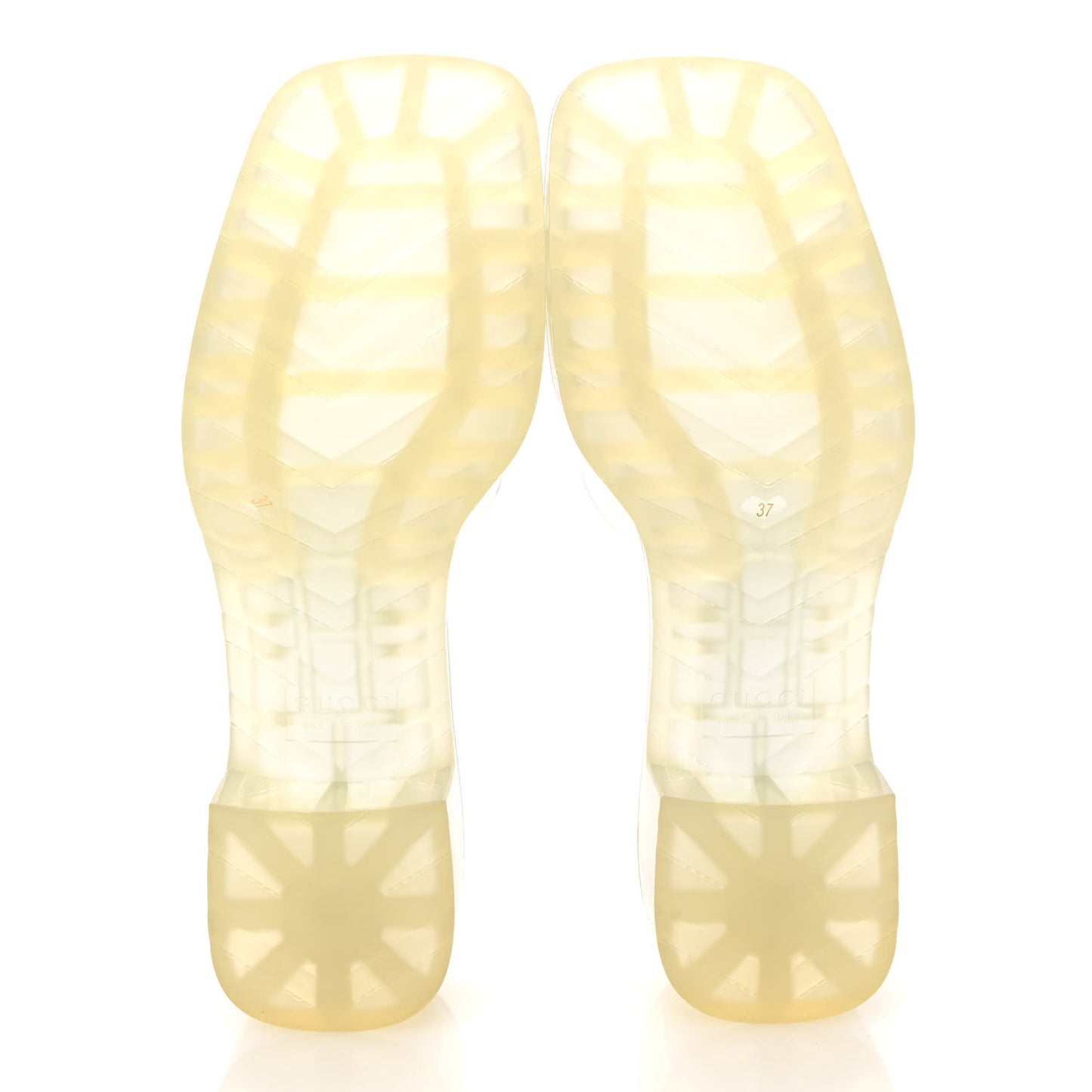 Rubber Gucci Logo Womens Platform 20/60mm Slide Sandals 37 Transparent