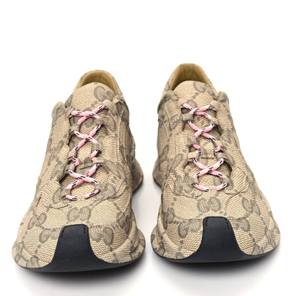 Gucci Ultralight Plume Calfskin Monogram Printed Womens Gucci Run Sneakers 38.5 Beige Ebony 3 of 11