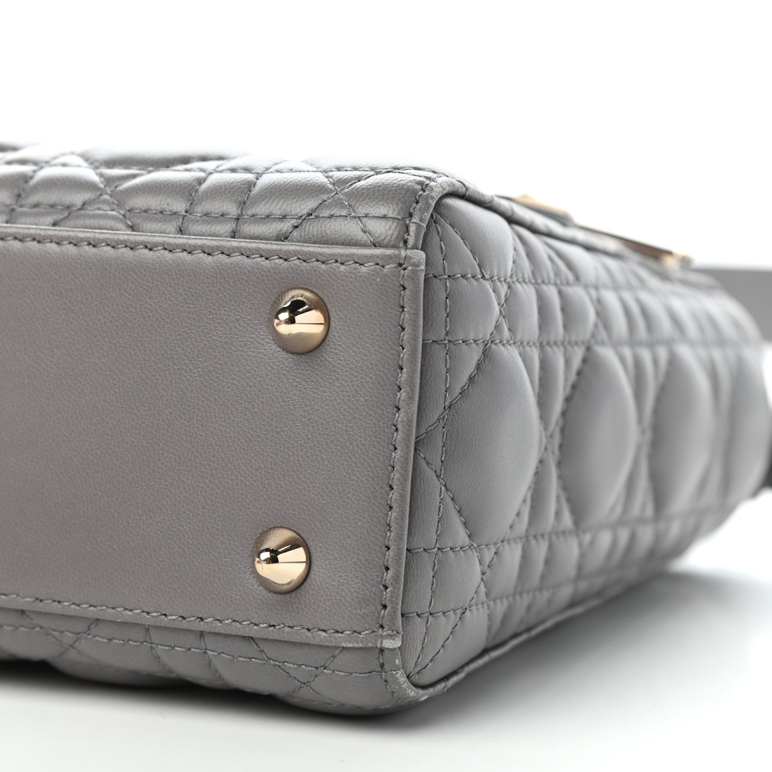 Christian Dior Lambskin Cannage Small Lucky Badges My Lady Dior Grey 8 of 11