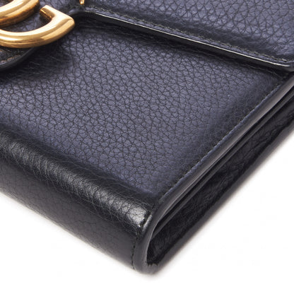 Gucci Calfskin GG Marmont Chain Wallet Black 4 of 8