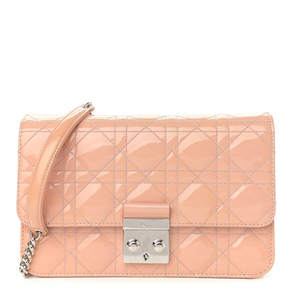Christian Dior Patent Cannage Miss Dior Promenade Pouch Pink 1 of 10