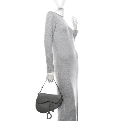 Christian Dior Ultra Matte Calfskin Saddle Bag Grey 2 of 11