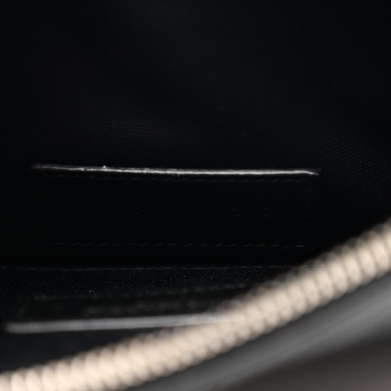Saint Laurent Grain De Poudre Chevron Monogram Bill Pouch Black 7 of 7