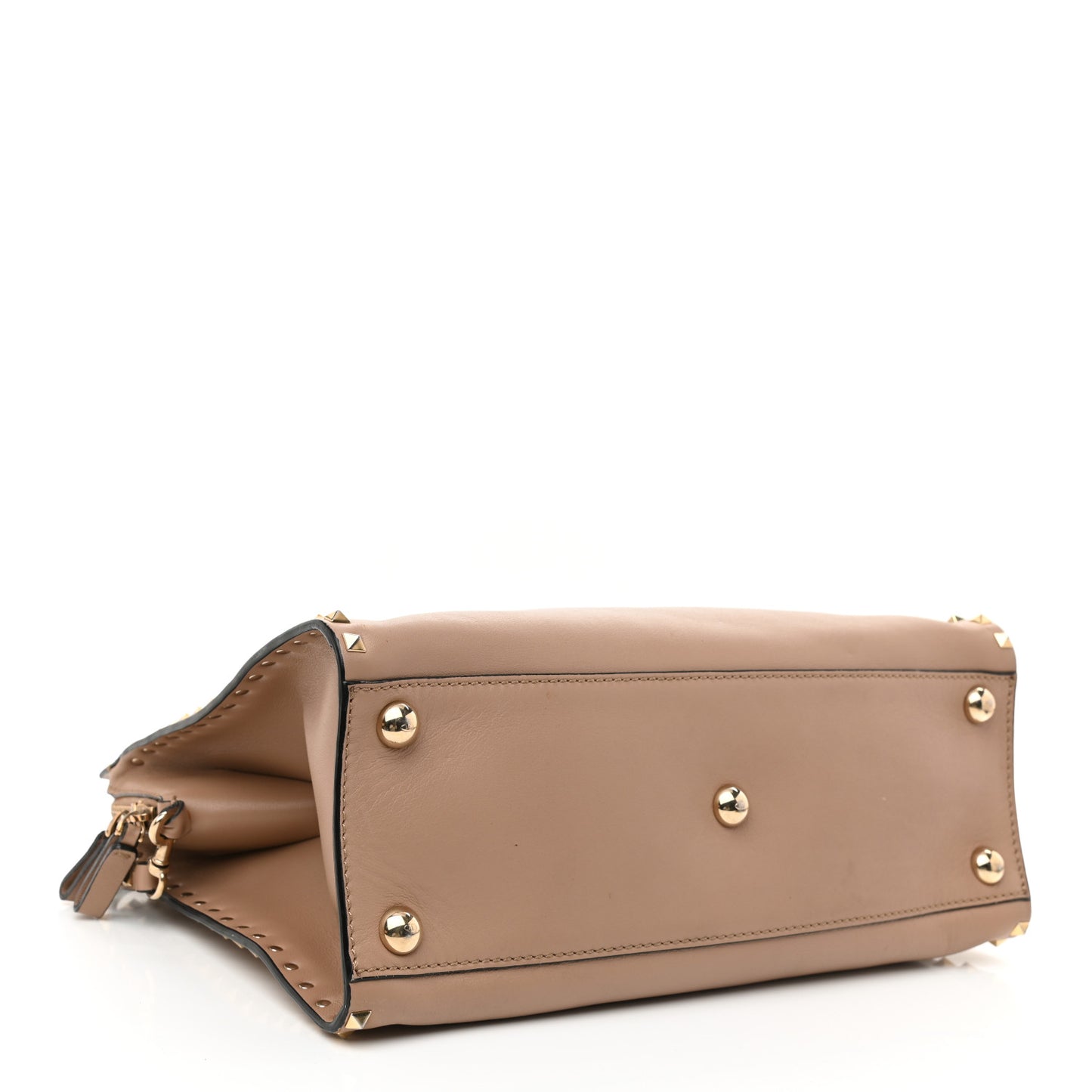 Vitello Rockstud Dome Shopper Alpaca
