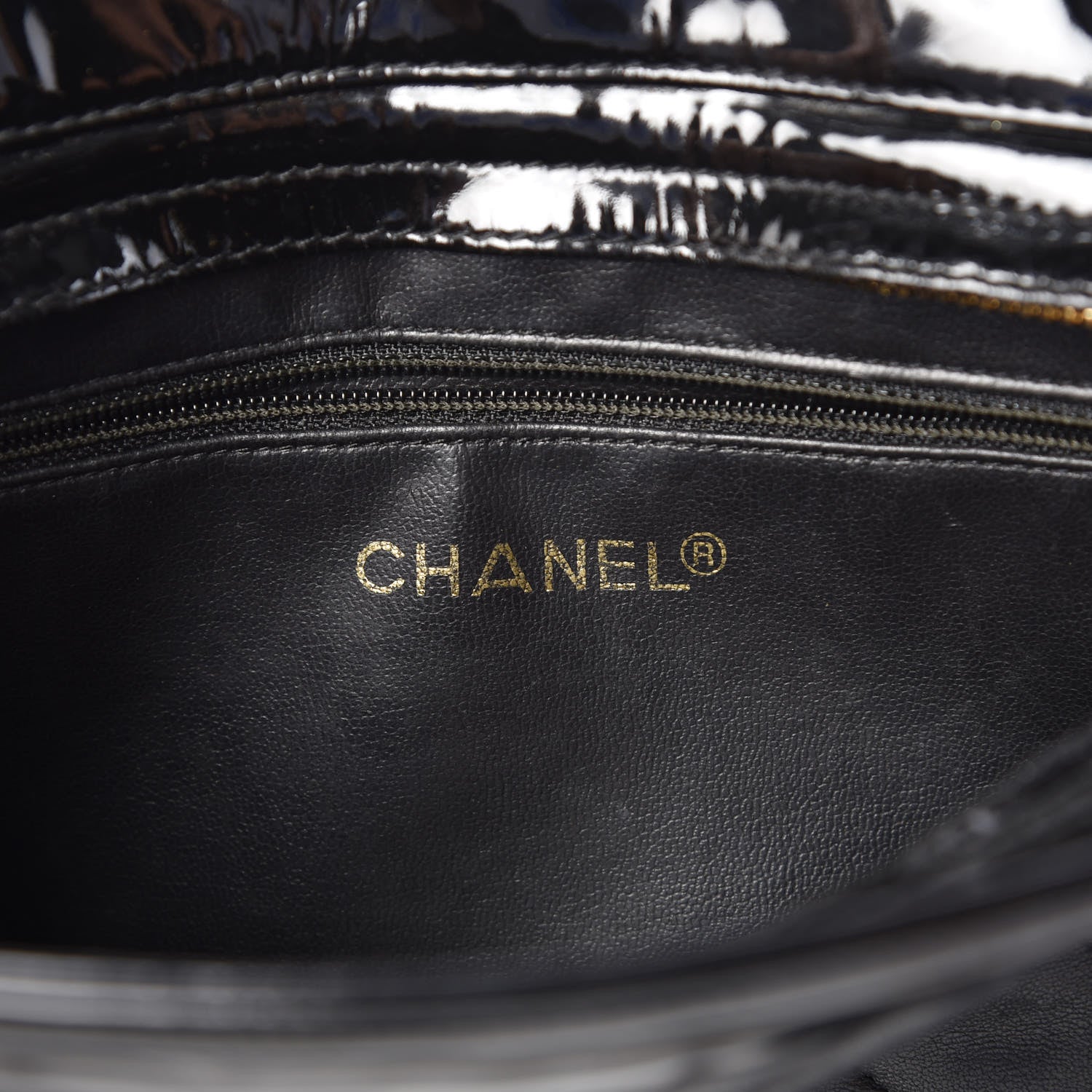 Chanel Lambskin Patent Quilted Shoulder Bag Black 6 of 10