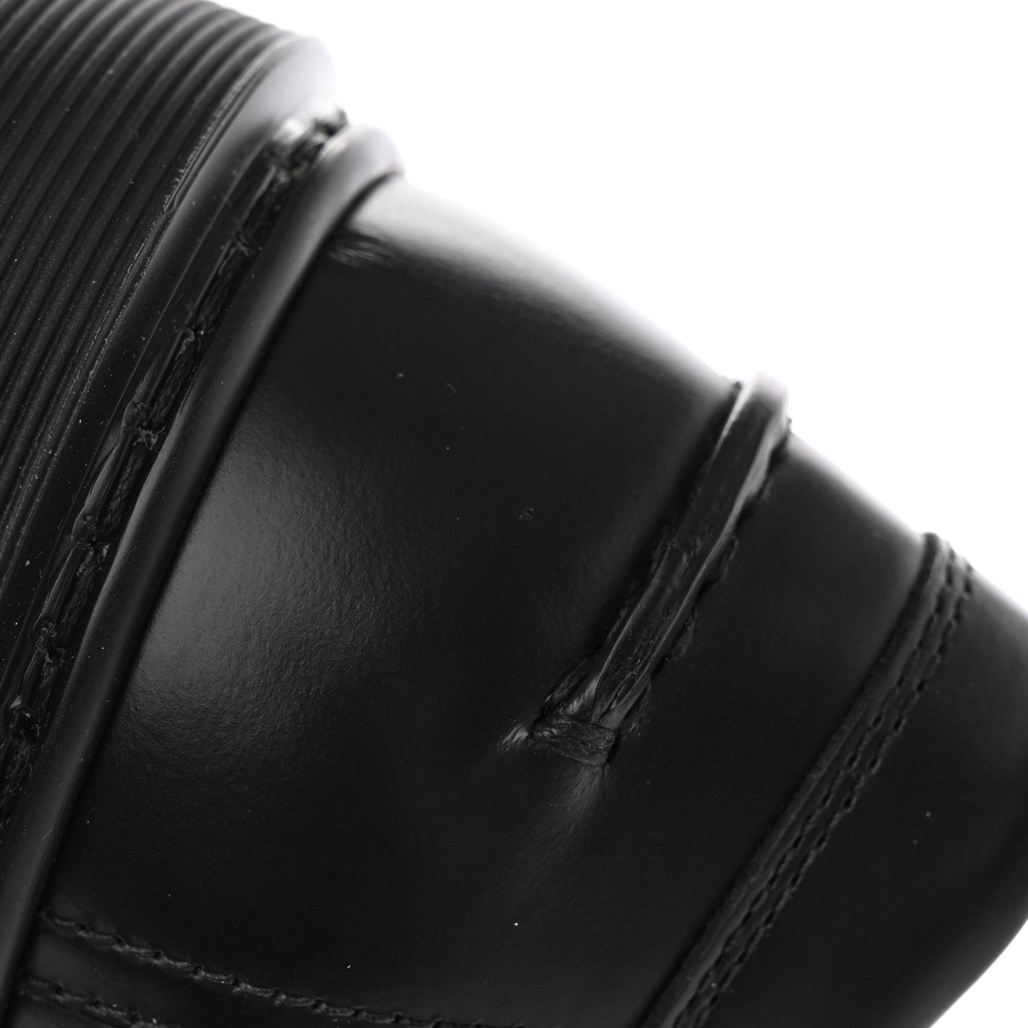 Hermes Glazed Calfskin Womens Hitch Loafers 35 Black 11 of 15