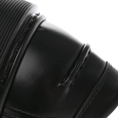 Hermes Glazed Calfskin Womens Hitch Loafers 35 Black 11 of 15