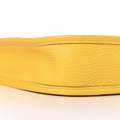 Hermes Taurillon Clemence Amazone Evelyne TPM Jaune De Naples White 9 of 11