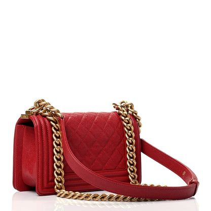 Chanel Caviar Quilted Small Boy Flap Red 2 of 4