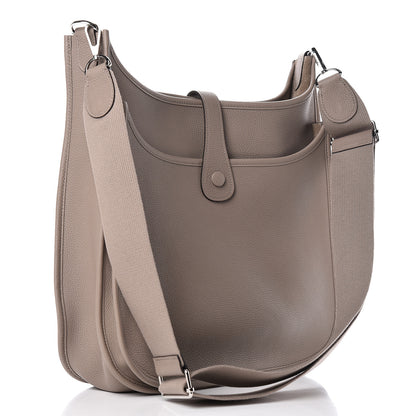 Hermes Taurillon Clemence Evelyne III GM Gris Asphalte 3 of 11