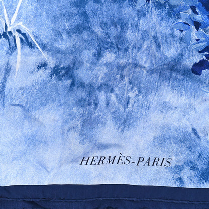 Hermes Silk Acinonyx Jubatus Wash 140 Scarf Bleu Royal Marine 2 of 3