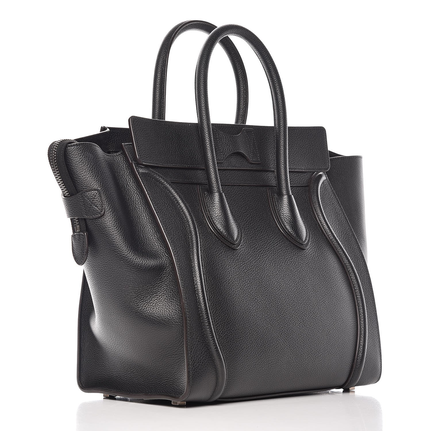Celine Drummed Calfskin Mini Luggage Black 3 of 19