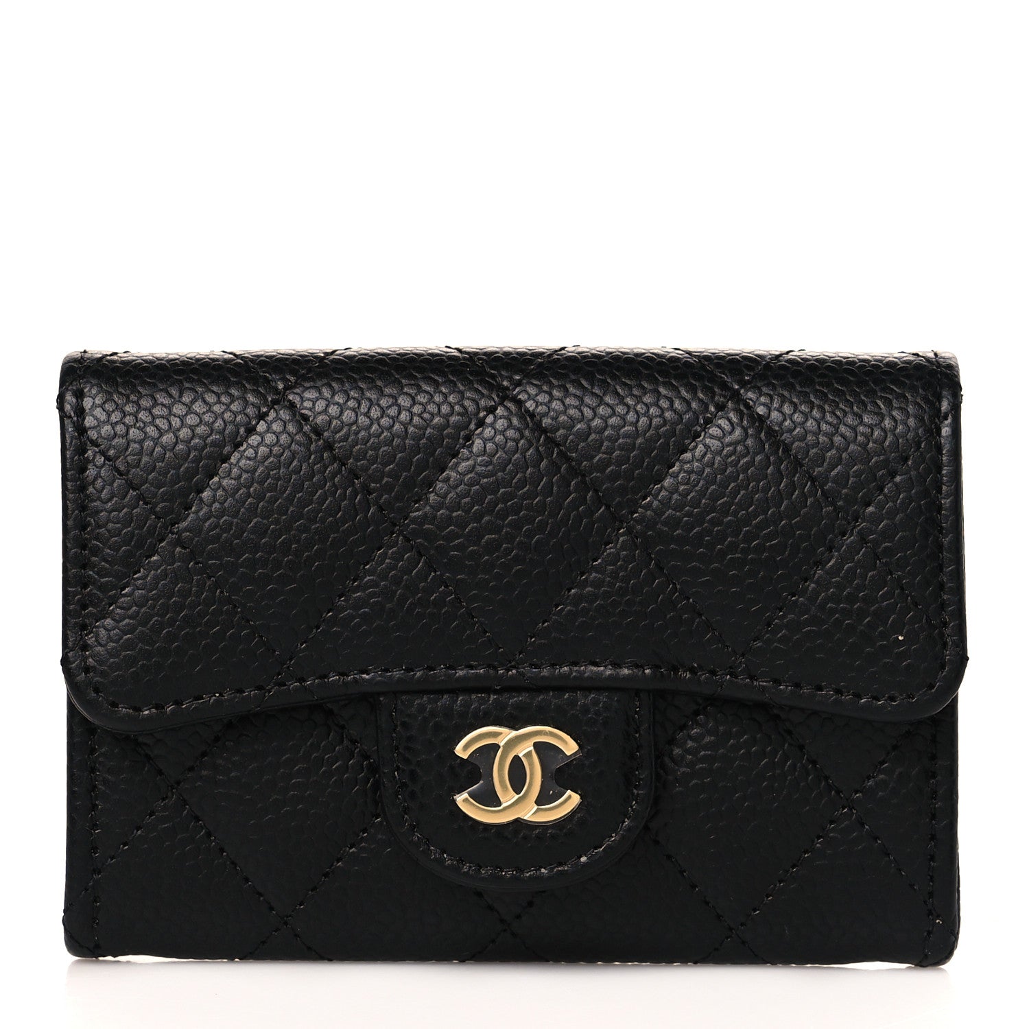 Chanel Caviar Quilted Flap Card Holder Black 1 of 10