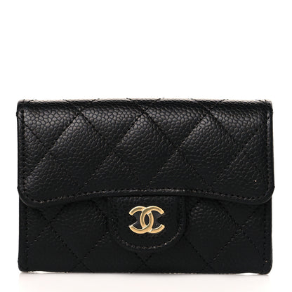 Chanel Caviar Quilted Flap Card Holder Black 1 of 10