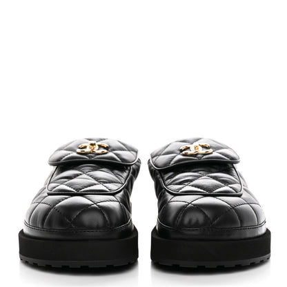Chanel Lambskin Quilted CC Turnlock Mules 38 Black 2 of 11
