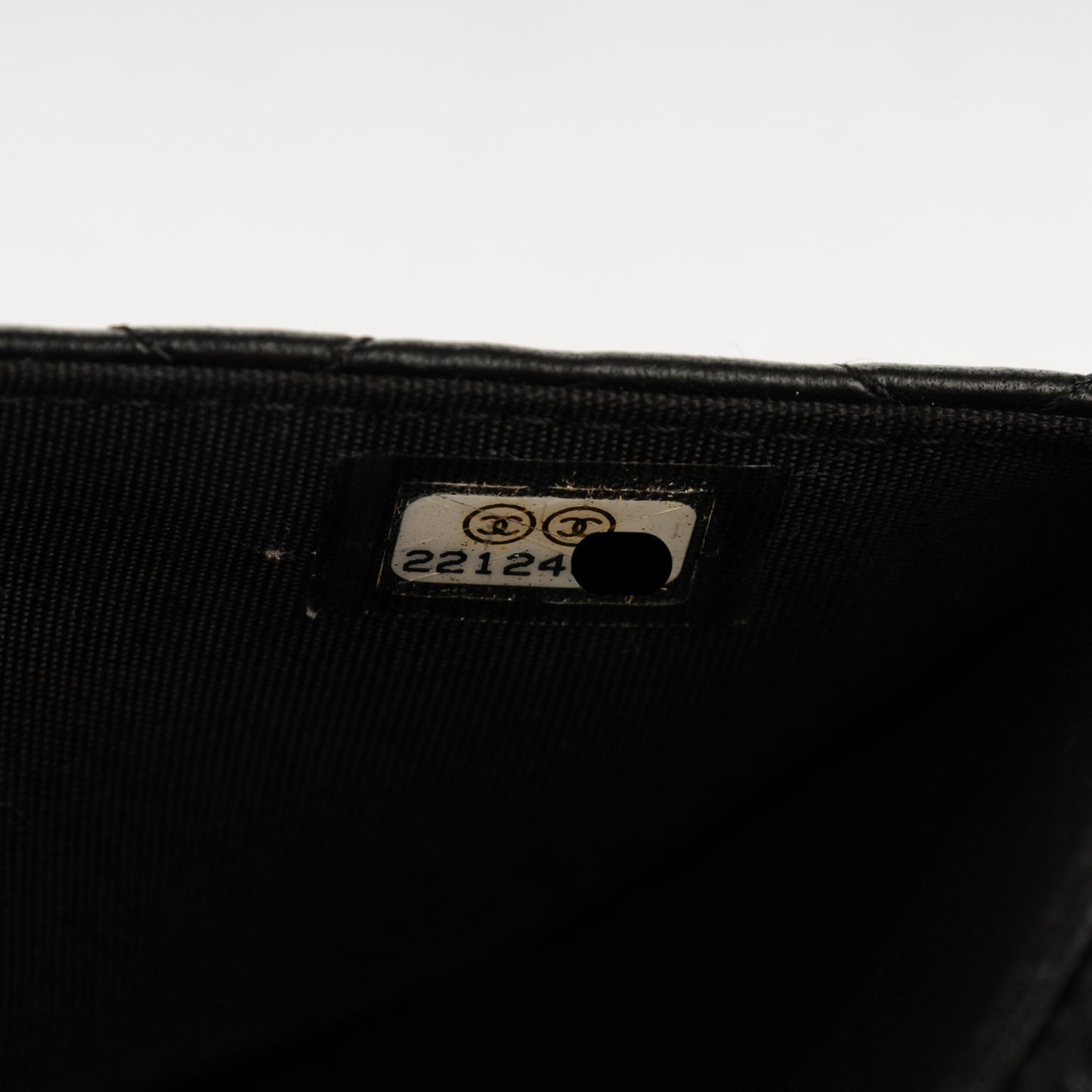 Lambskin Quilted Boy Wallet On Chain WOC Black