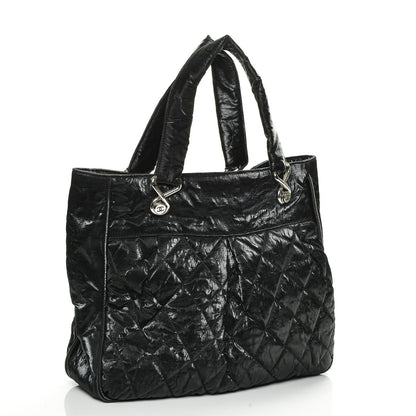 Chanel Crinkled Coated Canvas Le Marais Large Tote Black 3 of 7