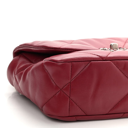Chanel Lambskin Quilted Medium Chanel 19 Flap Dark Red 9 of 10