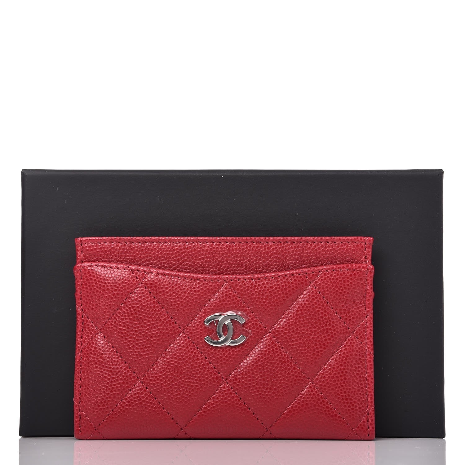 Chanel Caviar Quilted Card Holder Pink 9 of 9