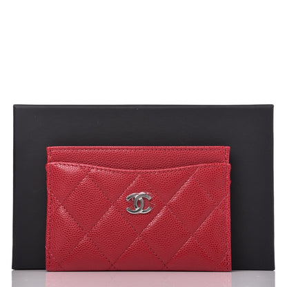 Chanel Caviar Quilted Card Holder Pink 9 of 9
