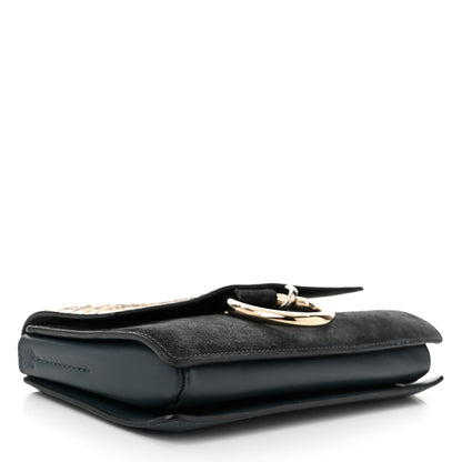 Chloe Python Calfskin Small Faye Shoulder Bag Blue 4 of 10
