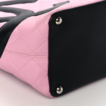 Chanel Calfskin Quilted Medium Cambon Tote Pink Black 9 of 10
