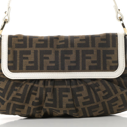 Fendi Zucca Cuoio Lucido Small Chef Shoulder Bag Tobacco White 8 of 12